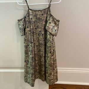 Girls gold sparkle dress